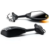 Krator Matte Black Integrated Mirrors w/ LED Turn Signals For Kawasaki ZZR 600 1200 ZZR600 ZZR1200