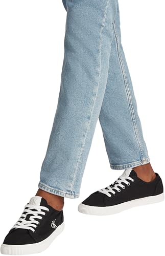 Baskets Vulcanisées Homme Canvas Basses, Noir (CK Black/Bright White), 42