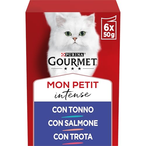 Gourmet Mon Petit Cat Food, Mixed Variety, 6 x 50g - Pack of 8