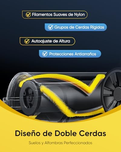 V12 Aspirador Sem Fios 58KPa/50 Min/500ml, Aspirador Sem Fios, Fácil de Limpar, Bateria Removível, Leve e Acessórios Multiusos, Aspirador Vertical Stick para Pavimentos/Alcatifas/Cabelo/Carro
