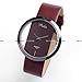 Dalas Coffee Leather Transparent Dial Fashion Lady Girl Wrist Quartz Watch Gift WAA032