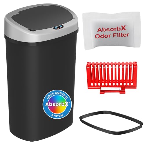 iTouchless 13 Gallon Commercial Touchless Trash Can with Motion Sensor Lid and…