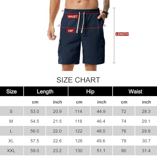 Hombre Pantalones Cortos Casual Bermudas con Bolsillos S-3XL
