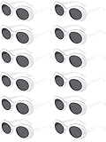 Gejoy Clout Oval Goggles Thick Frame Kurt Cobain Round Mod Retro Sunglasses Women Men Girl Boy (12 White)