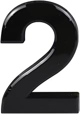 Rubigo Black Door Numbers 0-99 A B C D 3" Self Adhesive 7.5cm 5cm