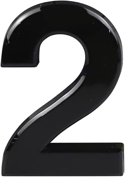 Rubigo Black Door Numbers 0-99 A B C D 3" Self Adhesive 7.5cm 5cm