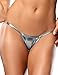 Dong Dian Women's Shiny Micro Panties Club Wear G-String Thong Silver