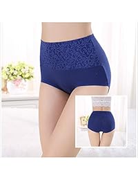 Bragas de control de abdomen de cintura alta para damaes, ropa interior de algodón sin muffin.