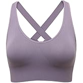 sewvmrgayo Women's Medium Support High-Impact Sports Bra with Crisscross Back - Perfect for Yoga, Fitness & Workout Sessions