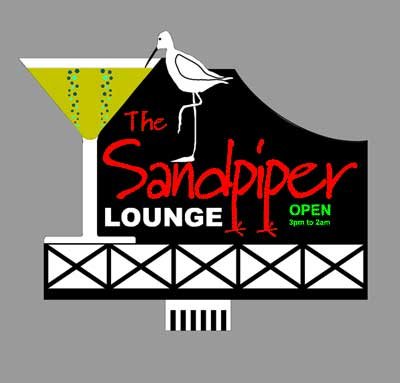 8681 Model Sandpiper Lounge Animated & Lighted Sign by Miller Signs