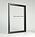 Ray & Chow A4 Black Matted Picture Frame - Made to Display Pictures 6x8 inches with Mat or A4 (8.3x11.7 inches) without Mat- Solid Wood- Glass Window- With Stand or Wall Hanging
