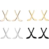 Dreuyet Tiny Ice Hockey Stick Ice Hockey Skates Stud Earrings Set for Women Men Minimalist Stainless Steel Cartilage Small Studs Earring Fashion Ice Hockey Sports Jewelry Gifts