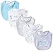 BON BEBE Baby Best Friends Assorted 5 Pack Bib Set, Neutral, New Born