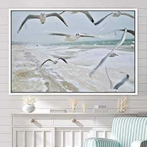 signwin Framed Canvas Wall Art Flying Together Birds...