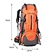 ONEPACK 70L Internal Frame Hiking Backpack with Rainfly (65+5L) Backpacking Bag with Waterproof Rain Cover for Outdoor Travel Winter Mountaineering Trekking Orange