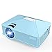 Mini Projector, DBPOWER GP15 +50% Brighter Portable LCD Mini Video Projectors,50000Hours Support 1080P HDMI USB SD Card VGA AV for Multimedia Home Cinema, Movie, TV, Laptops, Games, Smartphones, Blue