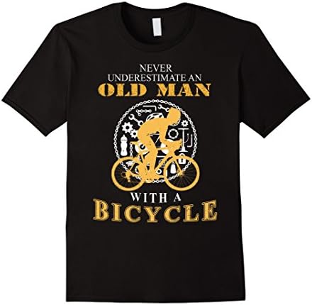 Men's Bicycle Accessories - Old Man with a Bicycle XL Black
