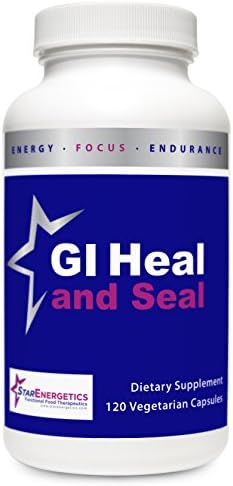 GI Heal and Seal - 120 Vegetarian Caps - Pantothenic Acid, Zinc, Inulin, L-Gluamine, Aloe Vera 200 | Non GMO, Gluten Free
