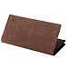 Mens Long Leather Wallet, LeatherFocus RFID Blocking Purse Money Clip (Brown)