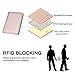 COCASES Leather Passport Holder Cover Case RFID Blocking Travel Wallet ID Card Travel Document Organizer for Women Men with Matching Luggage Tag Set - Rose Gold