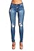Blue Age Women Multistyle Destroyed/Ripped Skinny Jeans Straight Leg Wide Leg Mom Jeans