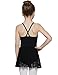 Ballet Leotard for Toddler Girls with Lace Skirt Tag110 (Black, 2T-4T, Height 39-44