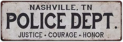Amazon Com Nashville Tn Police Dept Home Decor Metal Sign Gift