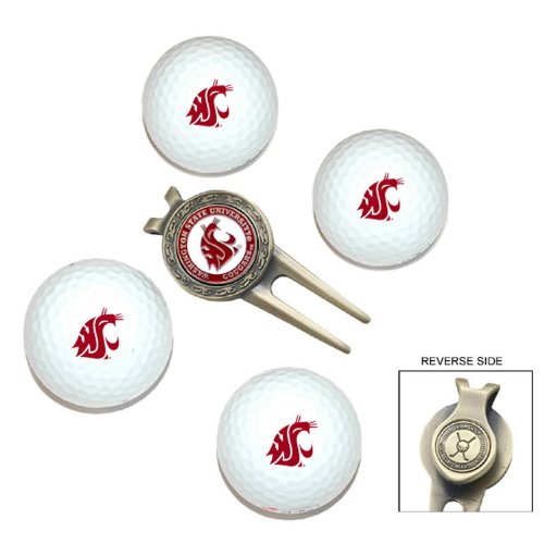 Team Golf NCAA Washington State Cougars Regulation Size Golf Balls (4