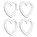 Juvale White Foam Heart Wreath Forms for Crafts, DIY Hearts for Wedding, Valentine's Decorations (10 in, 4 Pack)