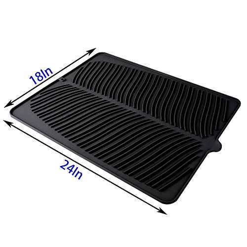 Yacee Silicone Dish Drying Mat 24" x 18" x 0.3" XXL Size Extra Large