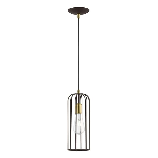 LIVEX LIGHTING GLENBROOK 1 LIGHT PENDANT IN BRONZE...