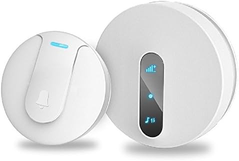 Happy UU Door chime Kit,Wireless Doorbell for Home Self-powered door bell Chimes with 58 chimes &amp; 4 modes of volume adjustment,Over 600 Feet Operating,1 Receivers + 1 Push Button(White)