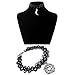 AmazingOS® Vintage Black Stretch Tattoo Choker Crescent Moon Necklace Henna 80s 90s