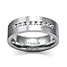 LOVERSRING Couple Ring Bridal Set His Hers Women White Gold Plated Cz Men Titanium Wedding Ring Band Set