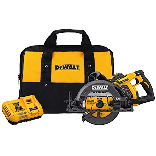 DEWALT DCS577X1  FLEXVOLT 60V MAX 7-1/4' Worm Style Saw Kit, 9.0Ah Battery