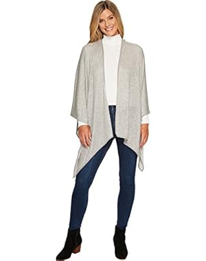 Womens Marl Lurex Ruana