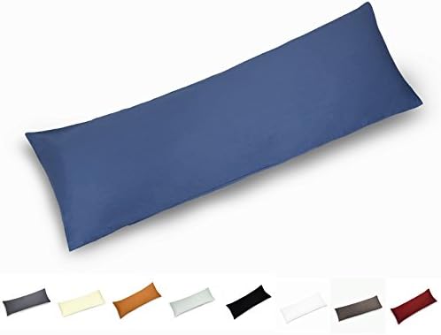 YAROO Body Pillow Cover 21x54,Body Pillowcase Non-Zippered Enclosure,400 Thread Count,100% Cotton,Solid,Royal Blue.