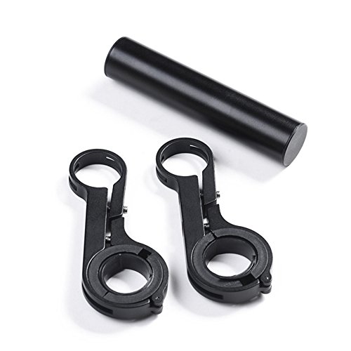Quaanti Cycling Handlebar Bike Flashlight Holder Handle Bar Bicycle Accessories Extender Mount Bracket Bike Extension (Black)