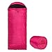 Lucky Bums Compact Lightweight Muir Spring Summer Fall Sleeping Bag Youth 40°F/5°C with Digital Accessory Pocket Compressing Carry Bag Included, Pink, 50.