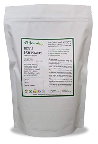 HENNAHUB Natural Henna Leaves Powder/Mehandi (500gm) for Hair and Hand (Rajasthani henna) 2 HENNAHUB Natural Henna Leaves Powder/Mehandi (500gm) for Hair and Hand (Rajasthani henna) - Image 2