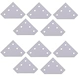 Mergorun，3D Printer 90 Degree 60 x 60 x 4MM L type with 5 Hole Joining Plates for CNC 2020 V-slot Aluminum profiles Pack of 10