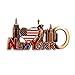 Color May Vary. NY Magnet Heart Shaped US Flag New York Souvenir - US Flag,Statue of Liberty,Flatiron, NYC Magnet Metal (Pack 1)
