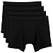 DAVID ARCHY Men's 4 Pack Drop Needle Modal Fitness Boxer Briefs (M, Black (No Wedgie))
