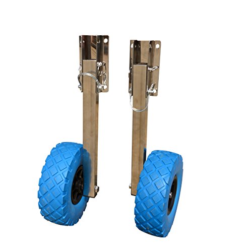 BRIS Stainless Steel Boat Transom Launching Wheel Dolly for Inflatable