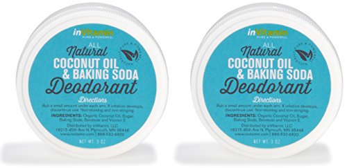 Natural coconut oil & baking soda deodorant (2-pack)