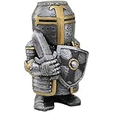 PTC 4.5 Inch Armored Medieval Knight with Sword and Shield Statue Figurine