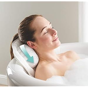 Spirity-Ergonomic-Bath-Pillow-with-Neck-and-Back-Support-Comfortable-Bathtub-Pillows-for-Relaxation-with-3D-Air-Mesh-Technology-Spa-Tub-Cushion-with-Strong-Suction-Cups-Luxury-Bath-Accessories Spirity Ergonomic Bath Pillow Neck and Back Support - Comfortable Neck Pillow for Relaxation - 3D Air Mesh Technology…