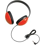 Califone 2800-RD Listening First Stereo Headphones with 3.5mm mini plug, Red