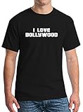 I LOVE BOLLYWOOD Mens Womens Unisex Adult T-shirt Tee Clothing X-Large
