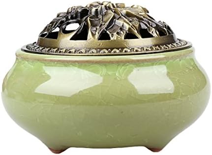 Ceramics incense burners / cones Incense burner Holder home decor (Apple green incense burners)